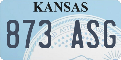 KS license plate 873ASG