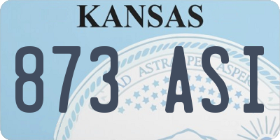 KS license plate 873ASI