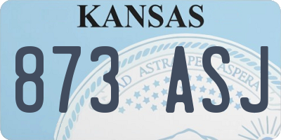 KS license plate 873ASJ