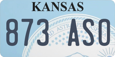 KS license plate 873ASO