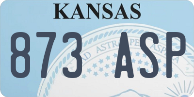 KS license plate 873ASP
