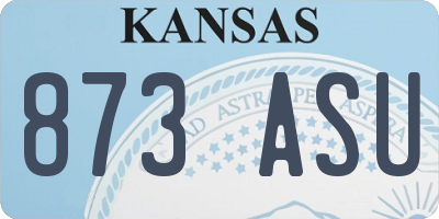 KS license plate 873ASU