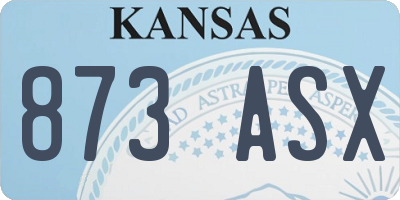 KS license plate 873ASX