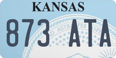 KS license plate 873ATA
