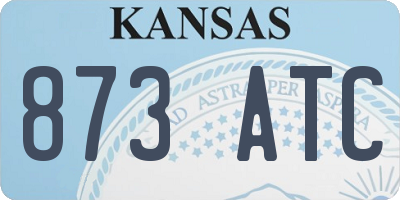 KS license plate 873ATC