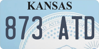 KS license plate 873ATD