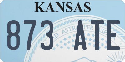 KS license plate 873ATE