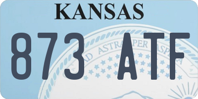 KS license plate 873ATF