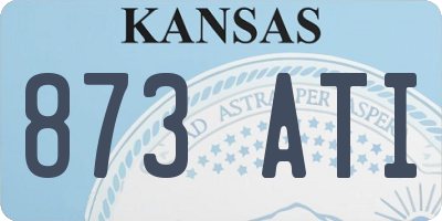 KS license plate 873ATI