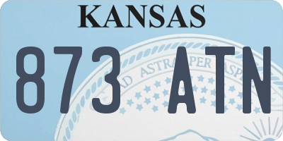 KS license plate 873ATN