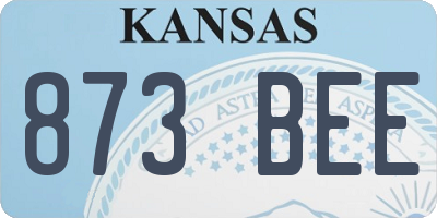 KS license plate 873BEE