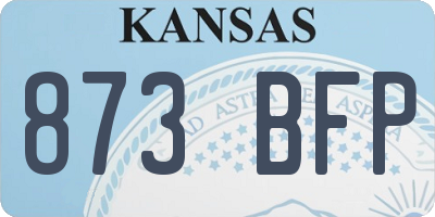 KS license plate 873BFP