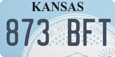 KS license plate 873BFT