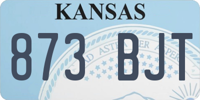 KS license plate 873BJT
