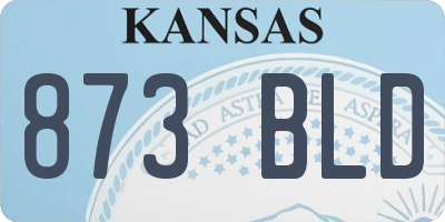 KS license plate 873BLD