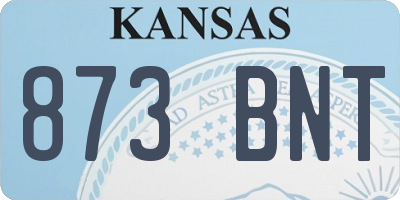 KS license plate 873BNT