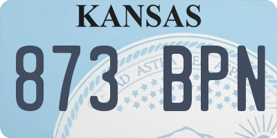 KS license plate 873BPN