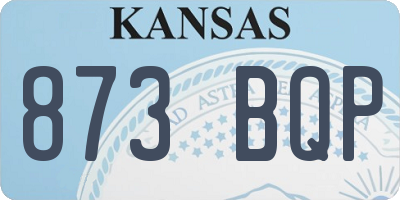 KS license plate 873BQP