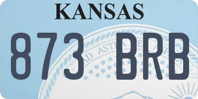 KS license plate 873BRB