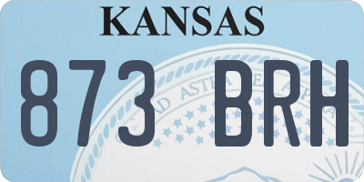 KS license plate 873BRH