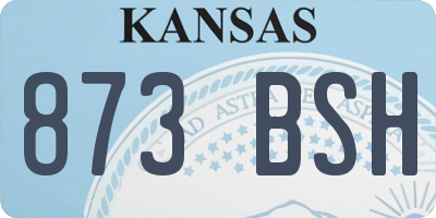 KS license plate 873BSH