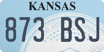 KS license plate 873BSJ