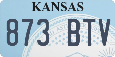 KS license plate 873BTV