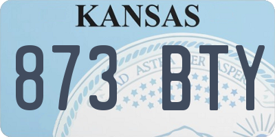 KS license plate 873BTY