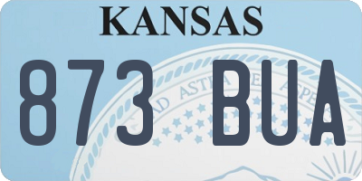 KS license plate 873BUA