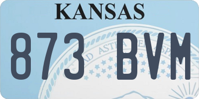 KS license plate 873BVM
