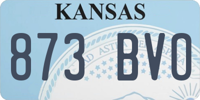 KS license plate 873BVO
