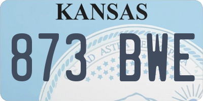 KS license plate 873BWE