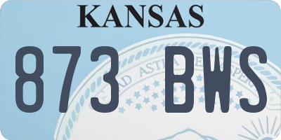KS license plate 873BWS