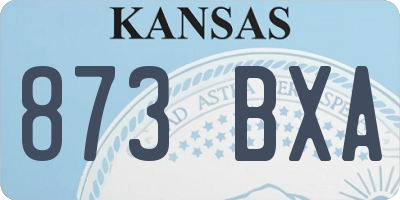KS license plate 873BXA
