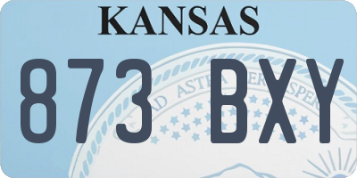 KS license plate 873BXY