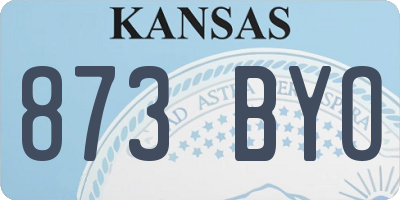 KS license plate 873BYO