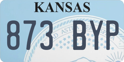 KS license plate 873BYP