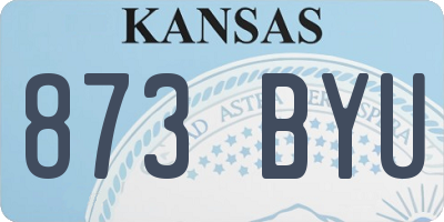 KS license plate 873BYU