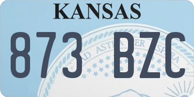 KS license plate 873BZC