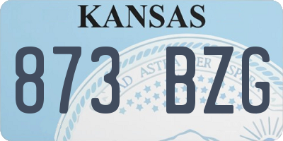 KS license plate 873BZG