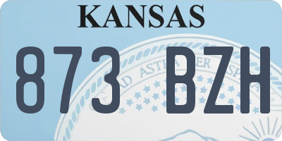 KS license plate 873BZH
