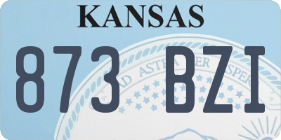 KS license plate 873BZI