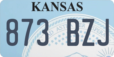 KS license plate 873BZJ