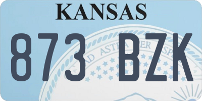 KS license plate 873BZK