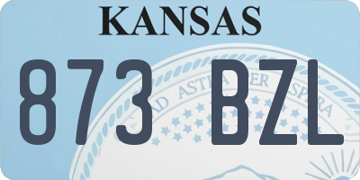 KS license plate 873BZL