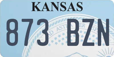 KS license plate 873BZN