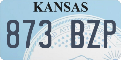 KS license plate 873BZP