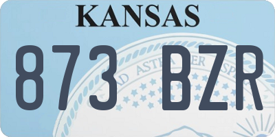 KS license plate 873BZR