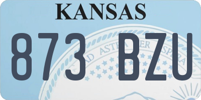 KS license plate 873BZU