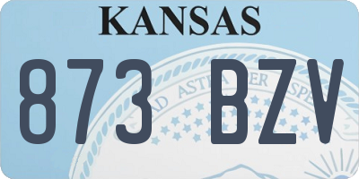 KS license plate 873BZV